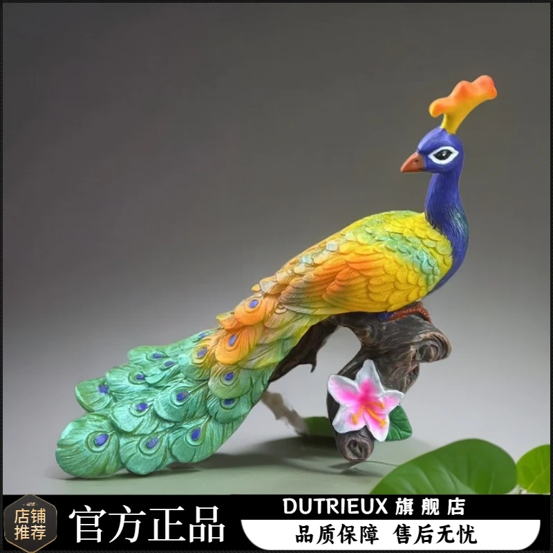 孔雀树脂摆件庭院阳台家居客厅电视柜酒柜玄关轻奢高级装饰品