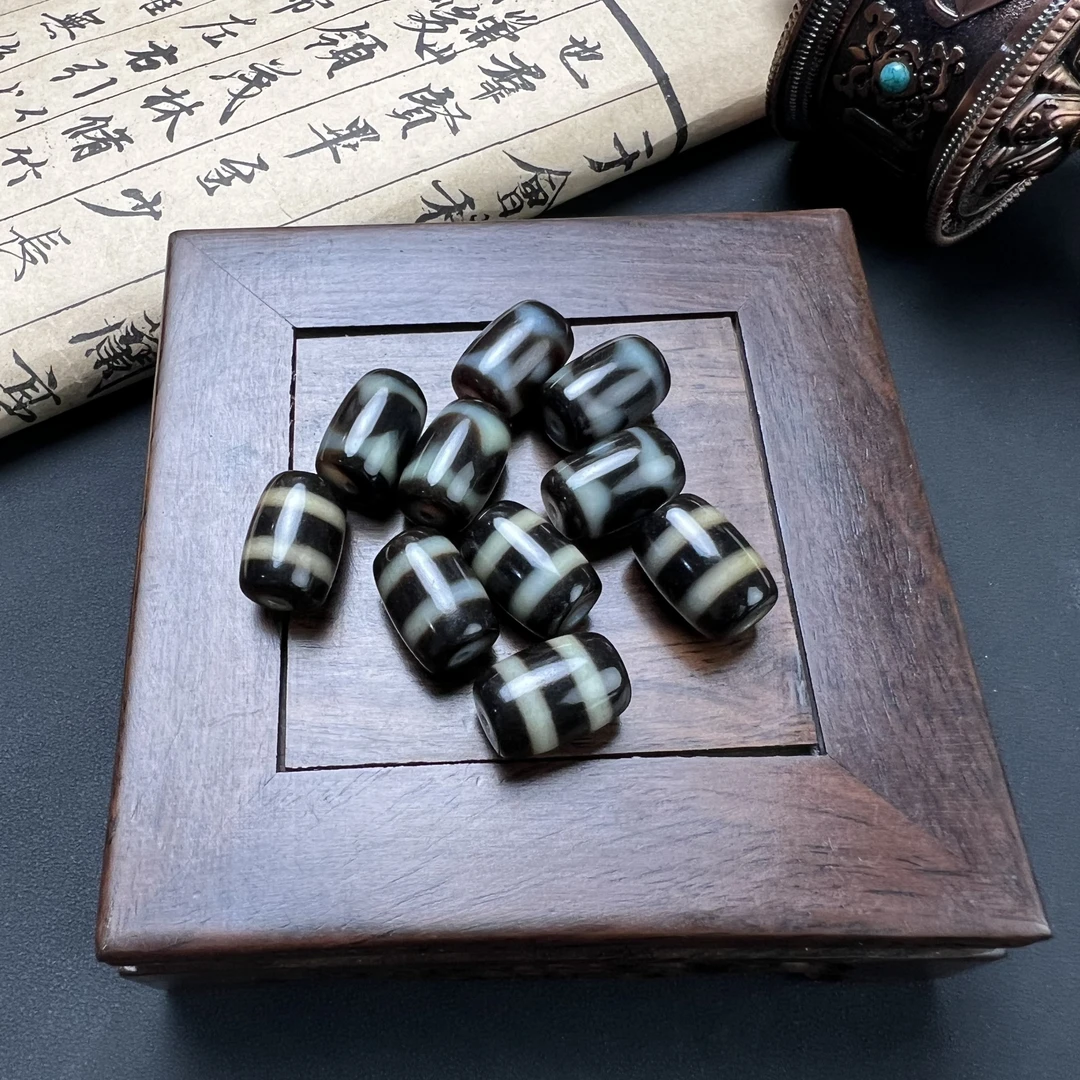 老徐的珠宝店| 黑白小桶珠多图腾单珠天珠 多样性发一