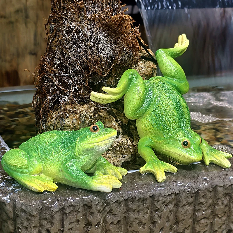 青蛙摆件盆景花园摆设个性装饰品工艺品造景摆设假山鱼缸摆件特价