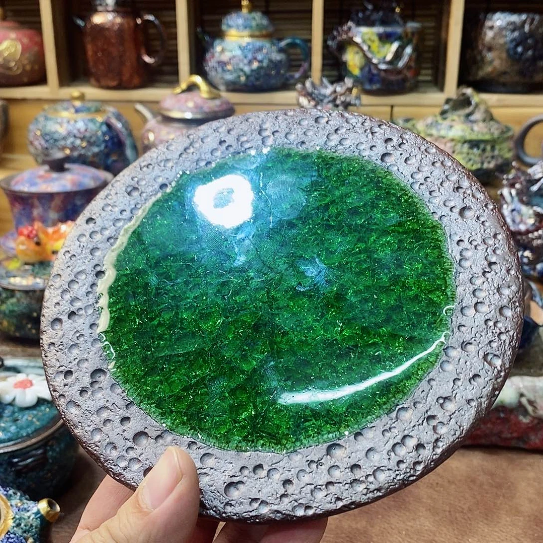 粗陶志野柴烧茶器