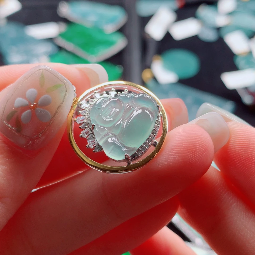 翡翠银S925镶嵌颈饰翡翠