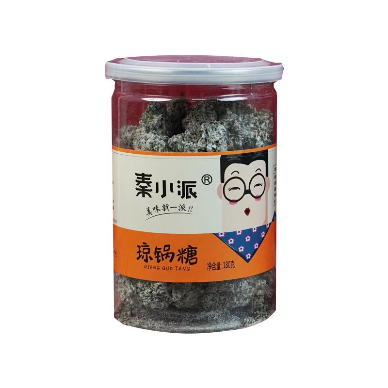 【频阳甄选-秦小派】陕西特产富平流曲琼锅糖黑白芝麻180g桶装