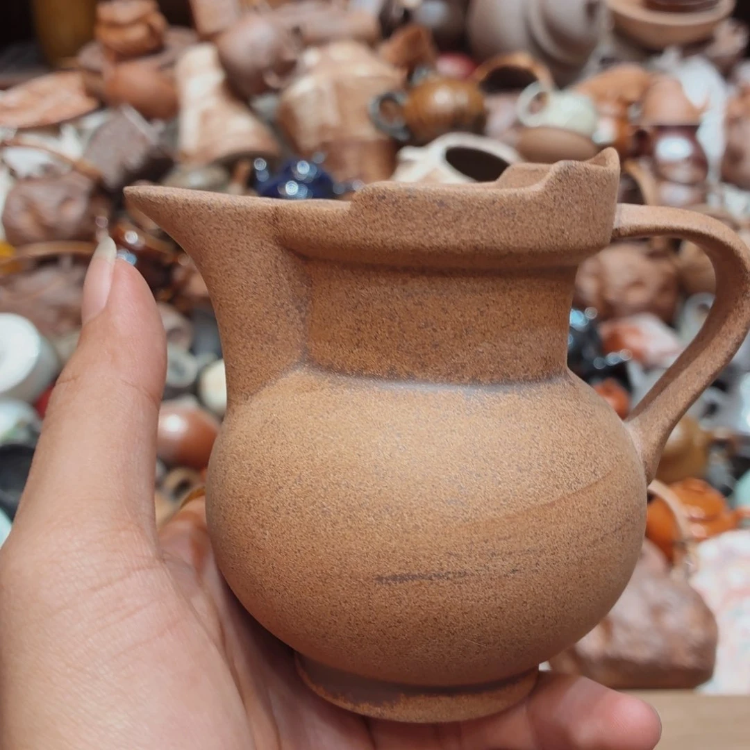 柴烧老岩泥手工茶壶器皿