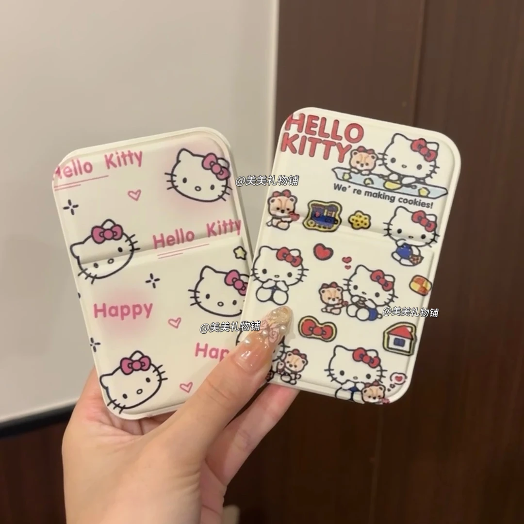 卡通KT猫化妆镜迷你折叠镜高颜值女生随身携带可爱镜子