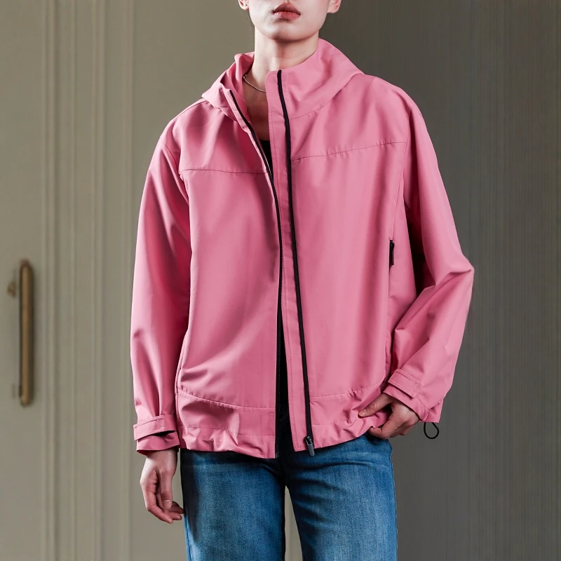 加大码女装胖MM2025春【防泼水 时装感】户外冲锋服夹克外套 两色