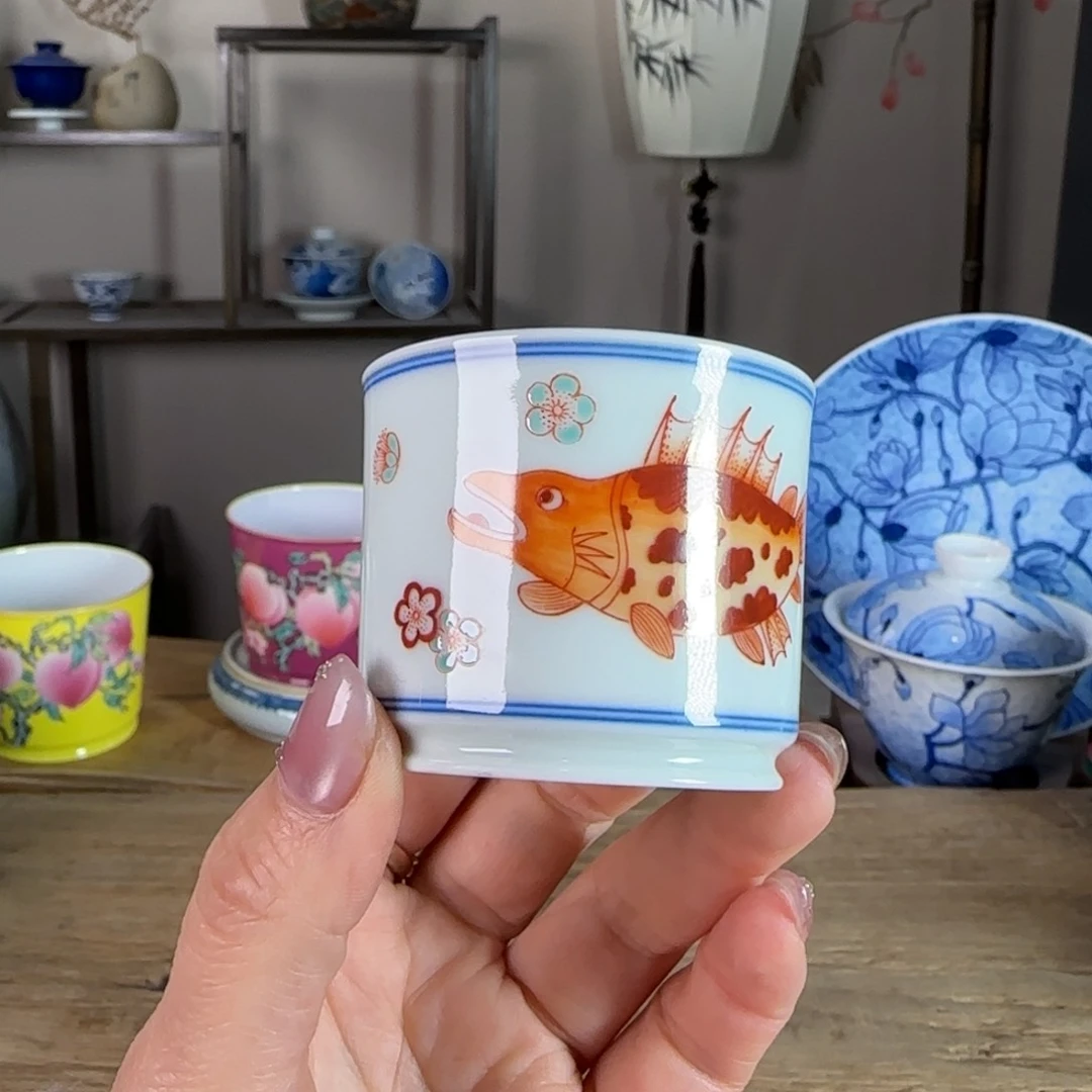 杯景德镇陶瓷柴烧多人