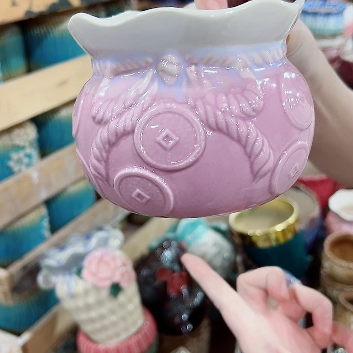 有孔，凑单福利满10元发货陶瓷多肉花盆！