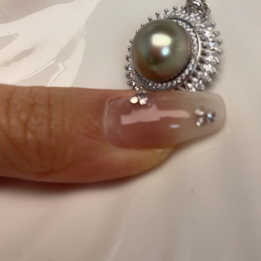 海水珍珠吊坠(不含链)银S925镶嵌