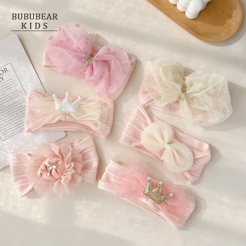 婴儿发带春夏季薄款公主洋气护囟门帽女宝宝夏天小月龄遮脑门发饰