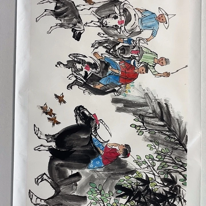 横款史老师四尺人物