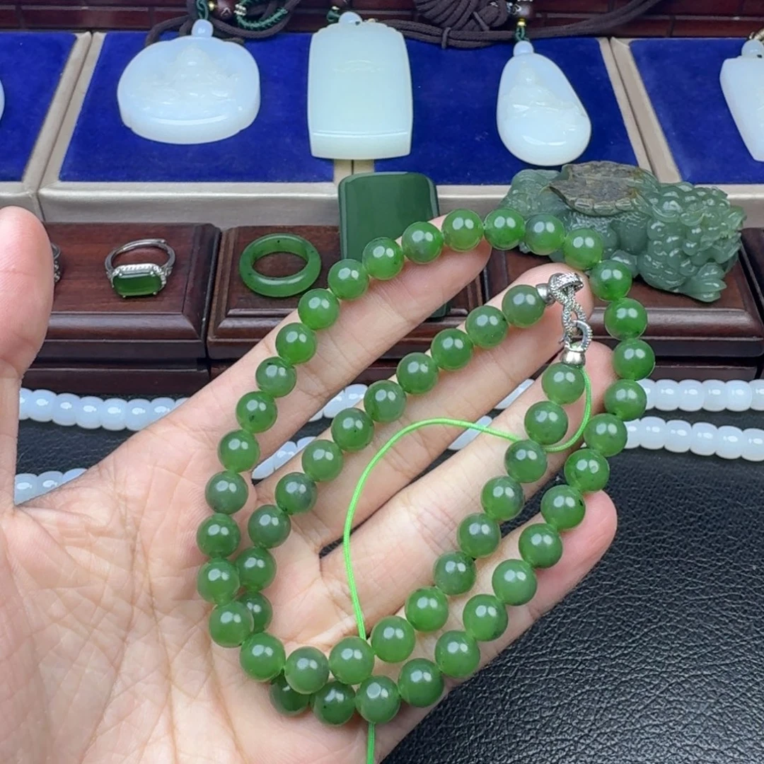 和田玉（碧玉）未镶嵌手链