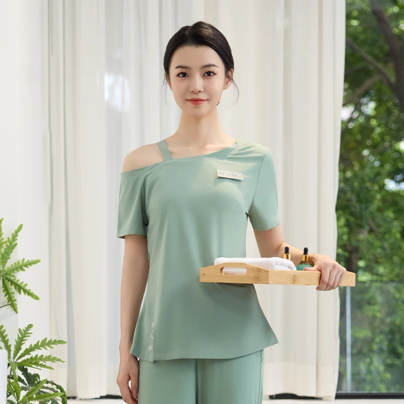 足疗足浴技师工作服美容院高端养生馆采耳spa会所沐足美容师套装