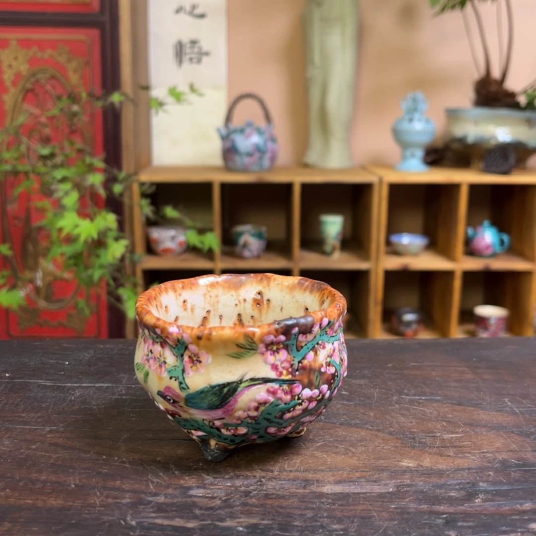 柴烧手工手绘陶瓷