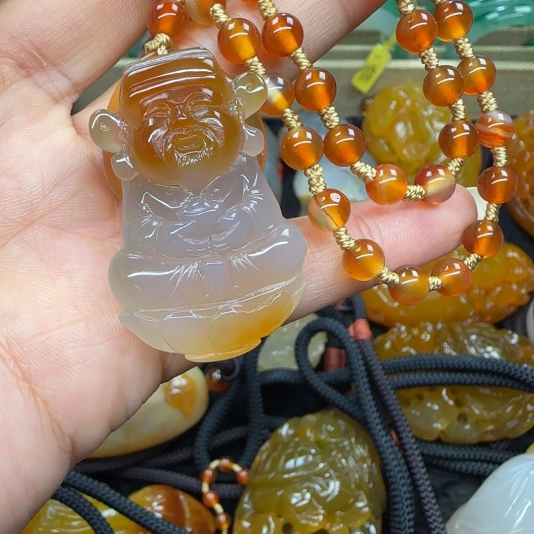 玛瑙/玉髓合金吊坠(赠链)
