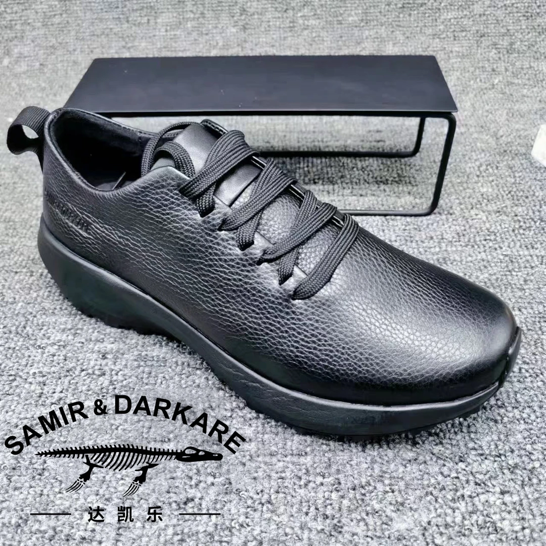 084432四季款休闲商务户外皮鞋系带时尚百搭头层牛皮软皮低帮软底