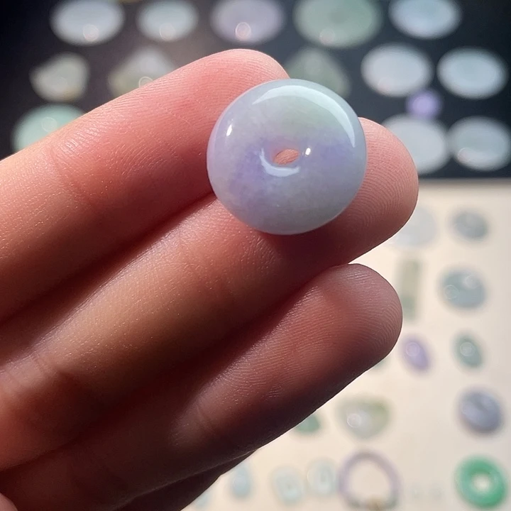 翡翠未镶嵌颈饰甜甜圈 17.6-7.6