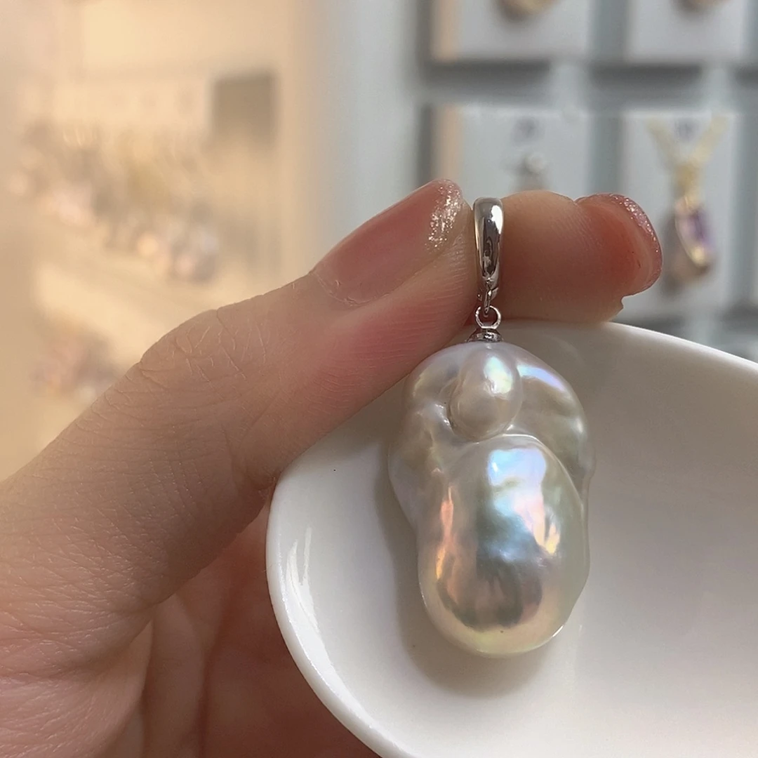 淡水珍珠颈饰银S925镶嵌