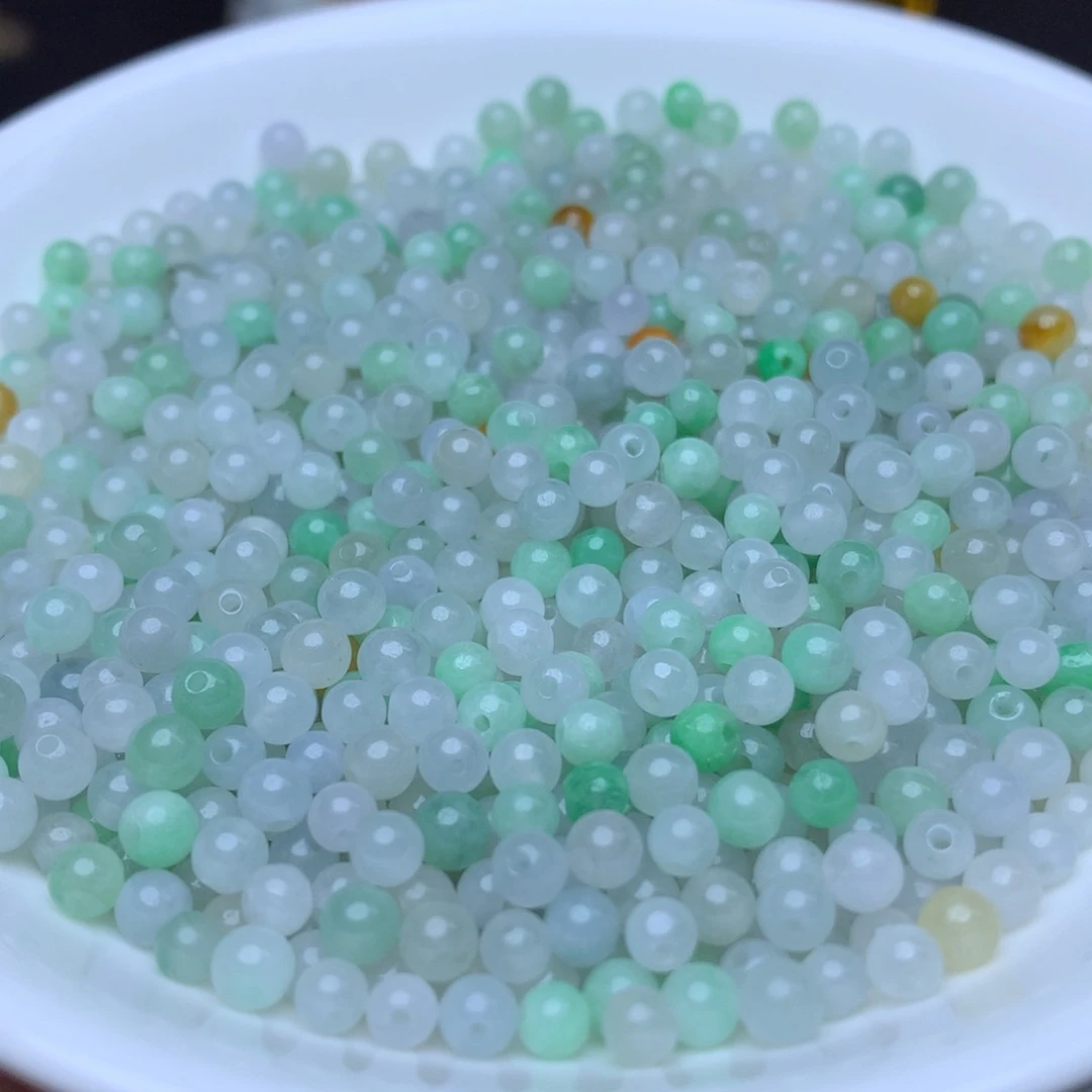 【闪购商品】翡翠手链未镶嵌卡3.8冰珠子50个