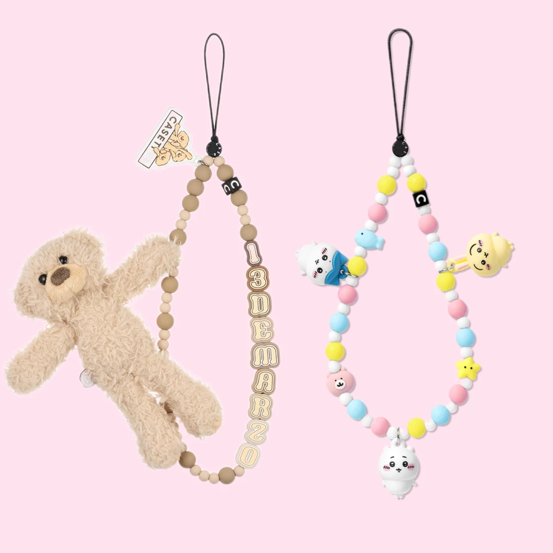 短款手机壳ins手工挂件学生女款创意个性可爱挂绳手机链挂链串珠