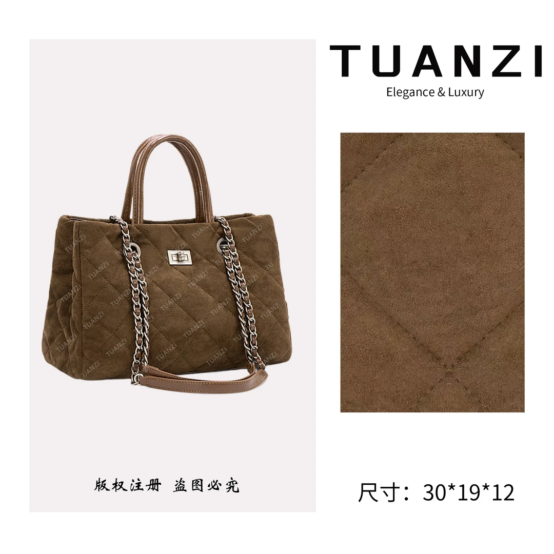 TUANZI『高端玩家』原创秋冬新款手提腋下包 ZT-D8065-鹿皮棕