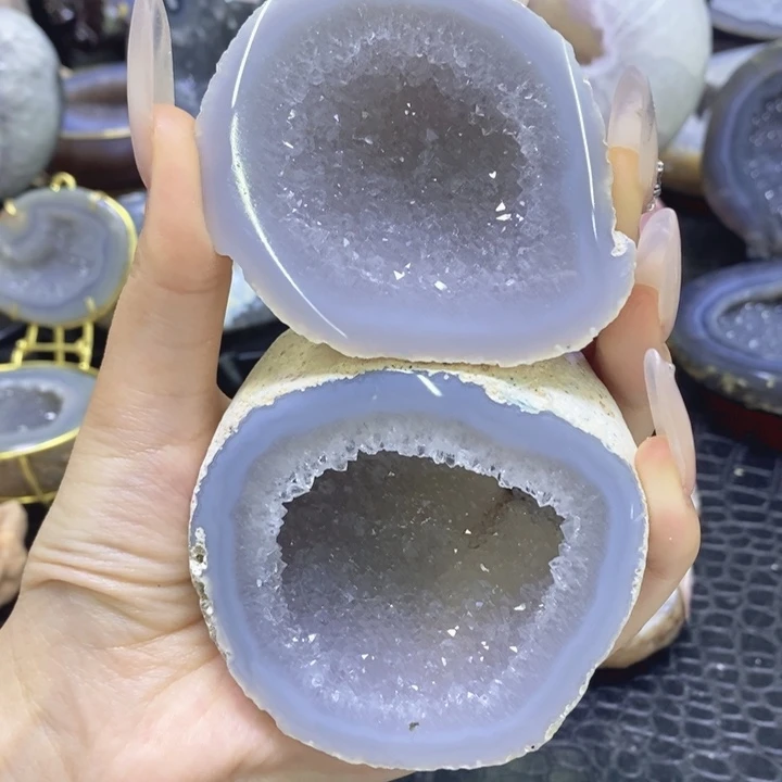 未镶嵌珠宝半成品紫晶彩晶盆