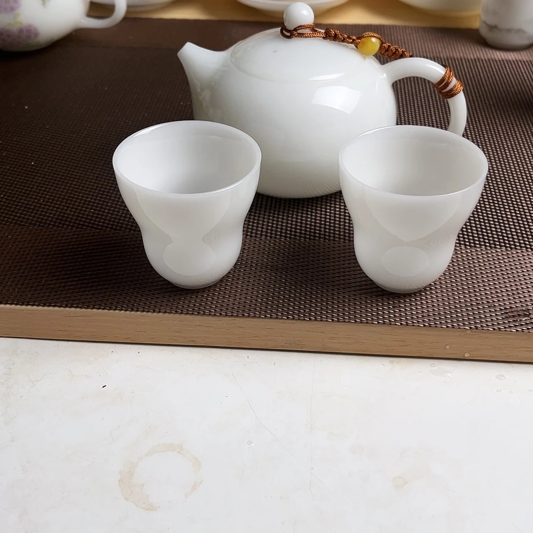 瓷片璞玉瓷西施壶加2个客杯