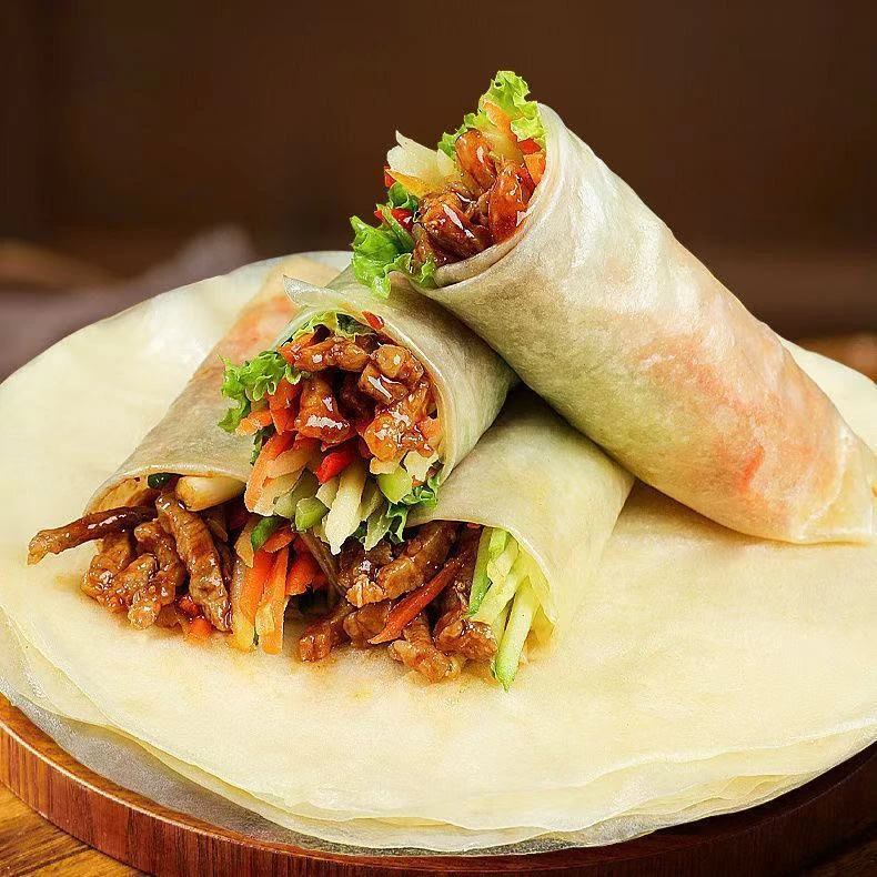 【筋饼100张】榆林风味筋饼烤鸭饼卷饼手工制作（发7袋）