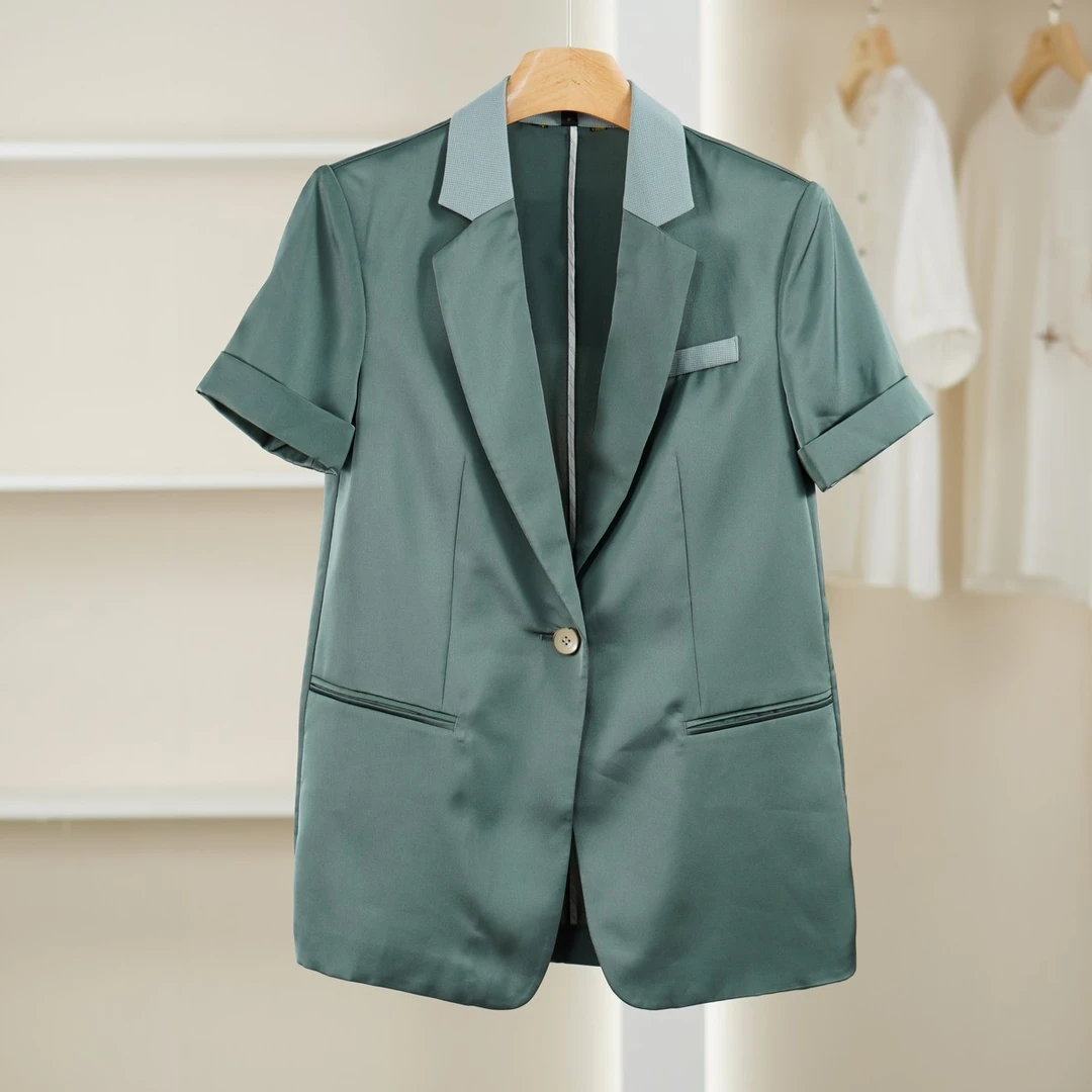 【麦笛08】5062797 一粒扣西装外套夏季女装品牌折扣