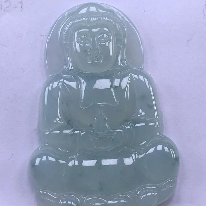 颈饰未镶嵌翡翠玉观音吊坠