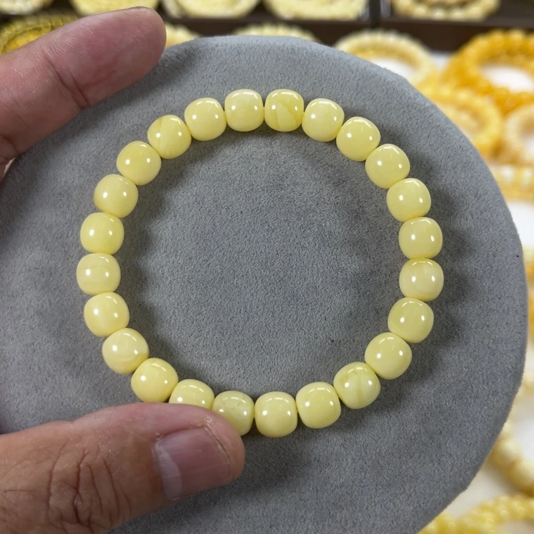 未镶嵌蜜蜡手串纯天然俄料浓蜡极限弧高桩