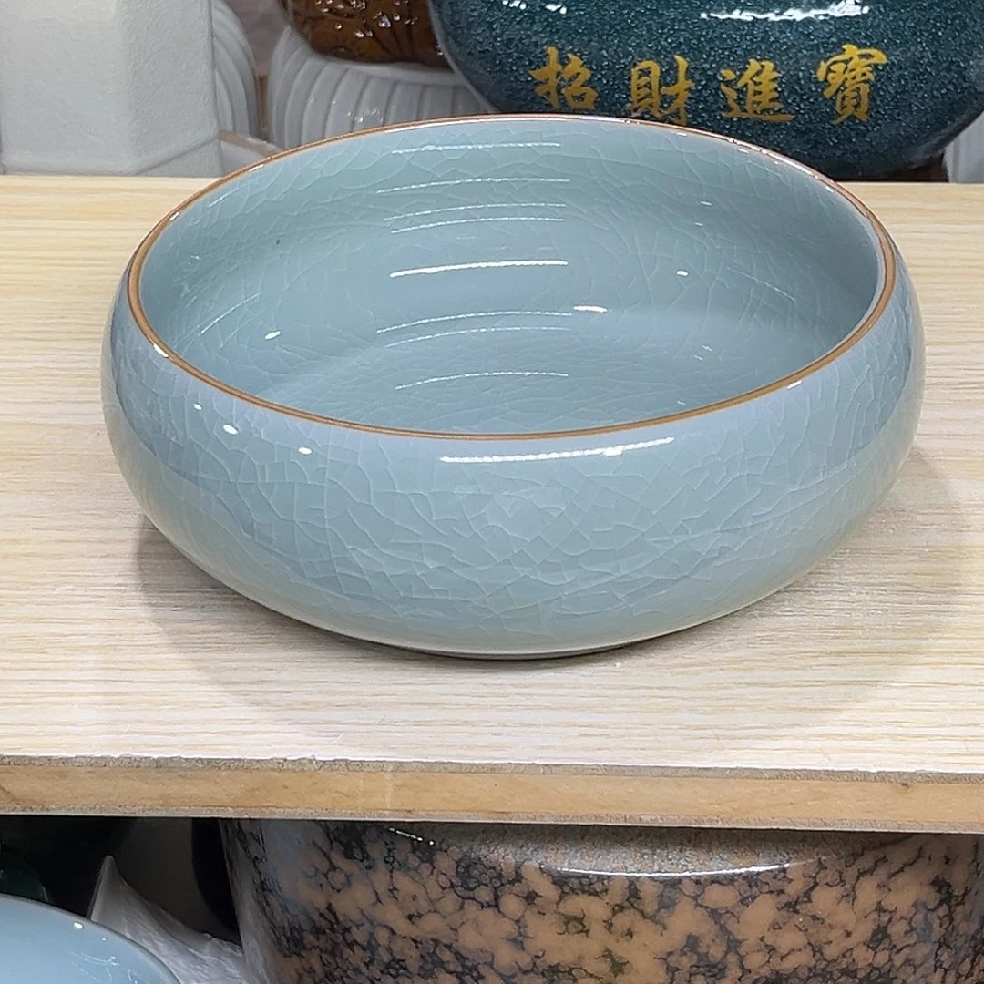 陶瓷绿植多肉微瑕花盆口径18*7.5无孔