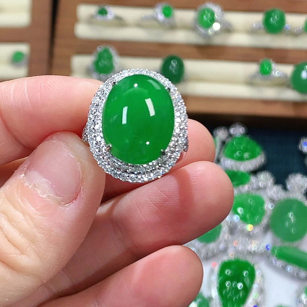 翡翠戒指未镶嵌F*、