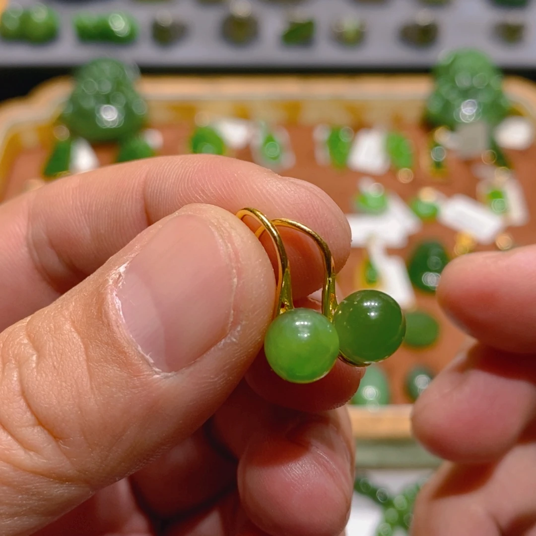 和田玉（碧玉）银S925镶嵌颈饰