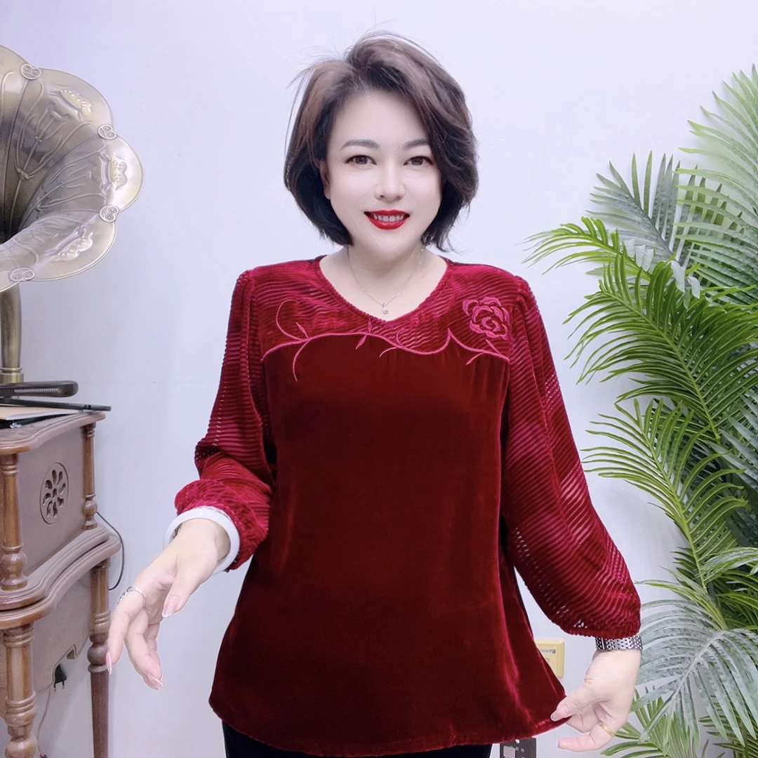 桑蚕丝大码高端小衫43A2227