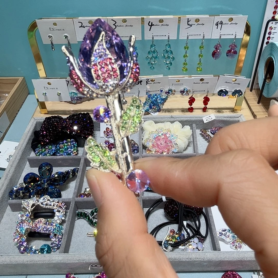 木质铁合金耳钉耳线