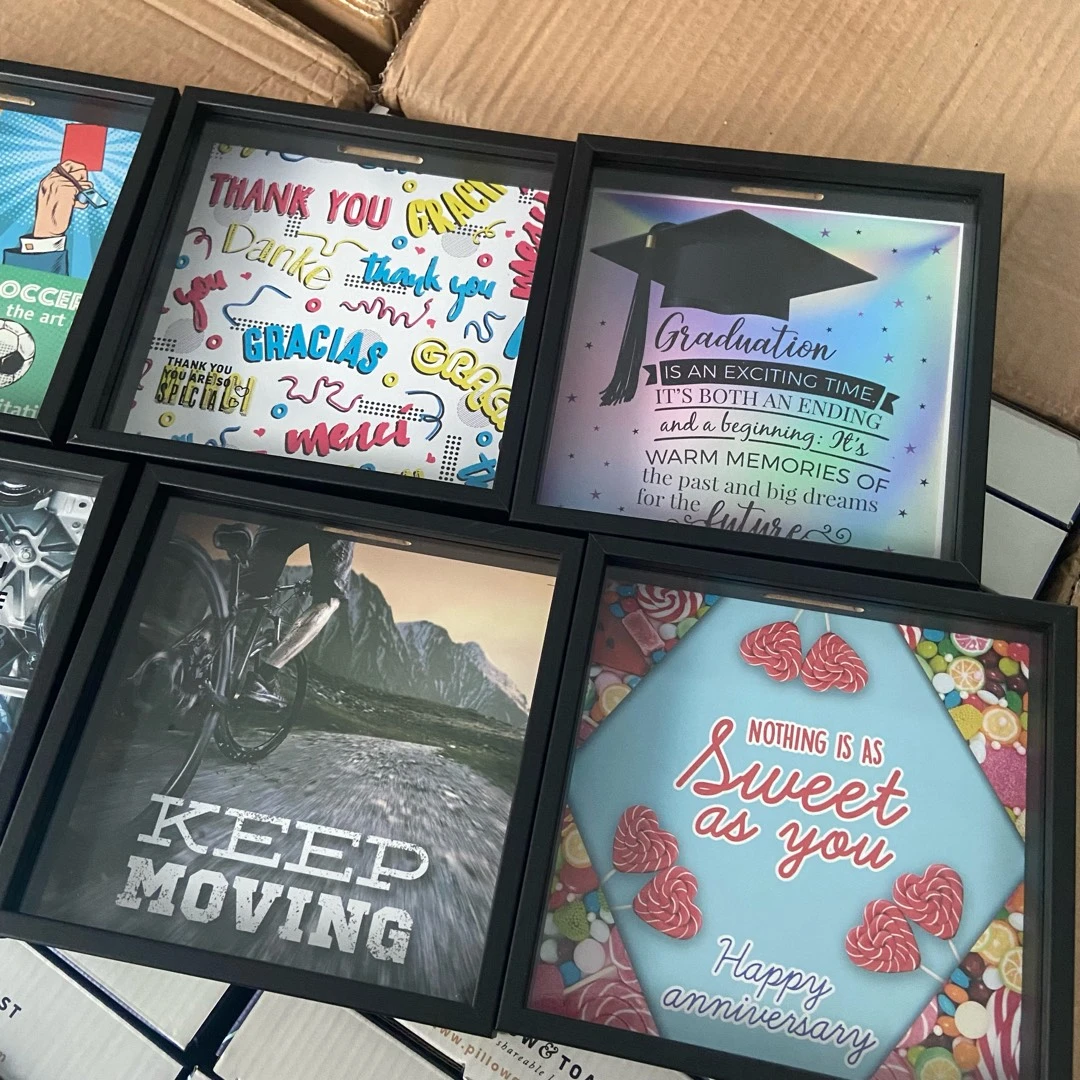 颜色随缘不止图片色大容量硬币框相框中空立体相框17*17*3.5cm