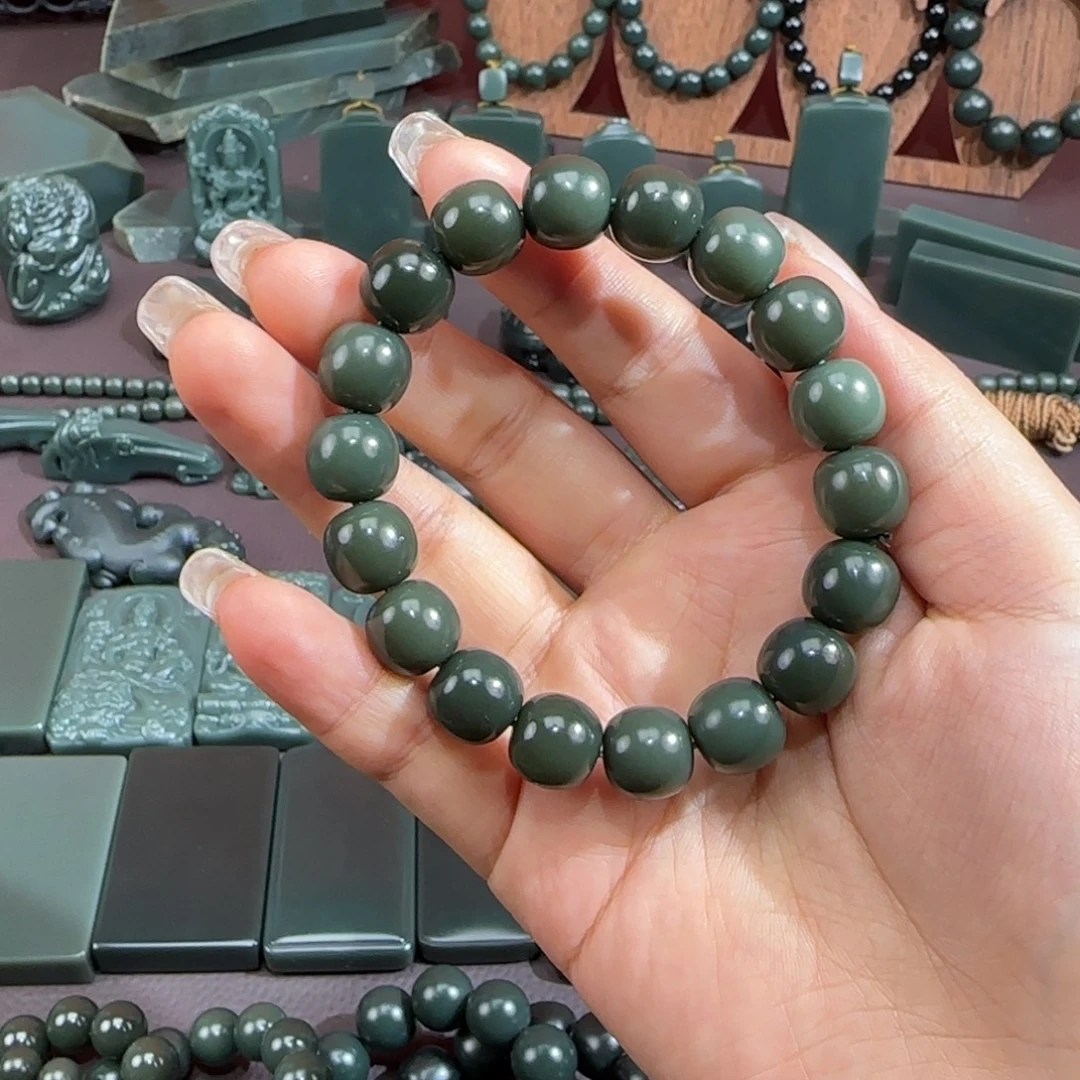 和田玉（青玉）未镶嵌手链