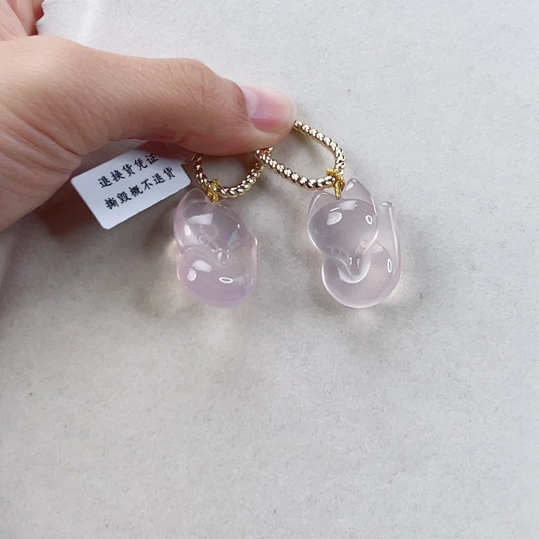 水晶耳饰未镶嵌水晶