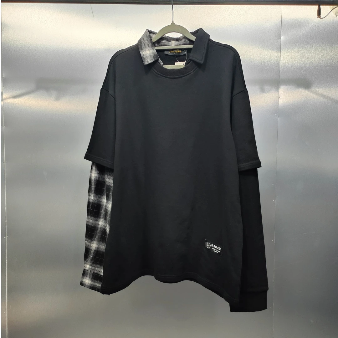 F02-21450-FBF春秋季拼接风格设计潮流时尚卫衣