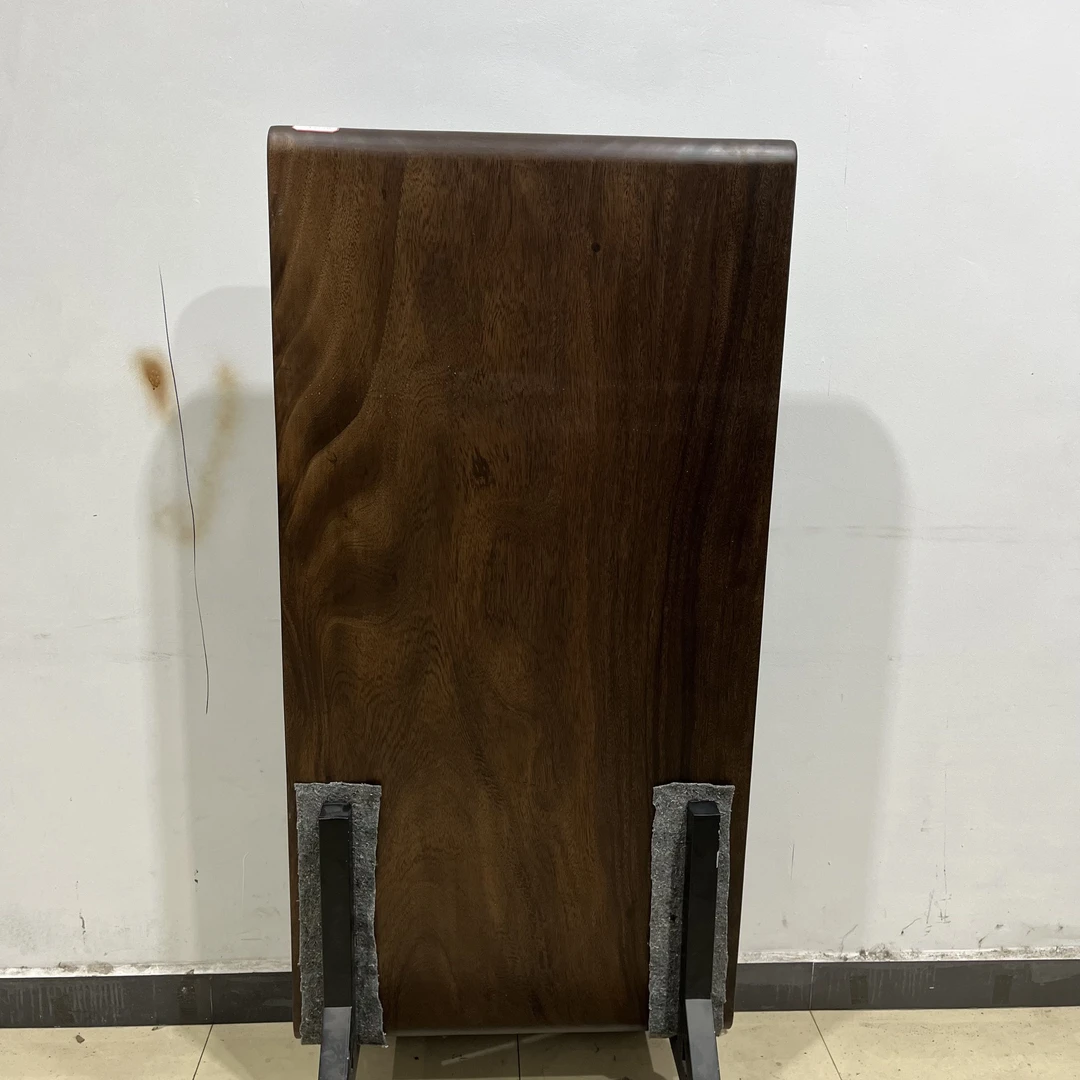 412-长150宽76厚6公分倒圆边阿根廷黑胡桃大板桌实木整板原木茶几