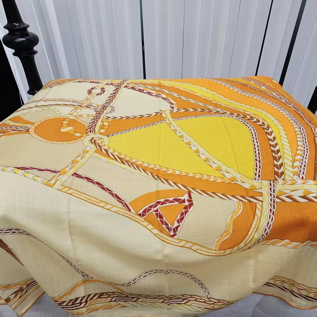 99新 Hermes/爱马仕 海囤J/爱马仕丝巾/140*140/my50758