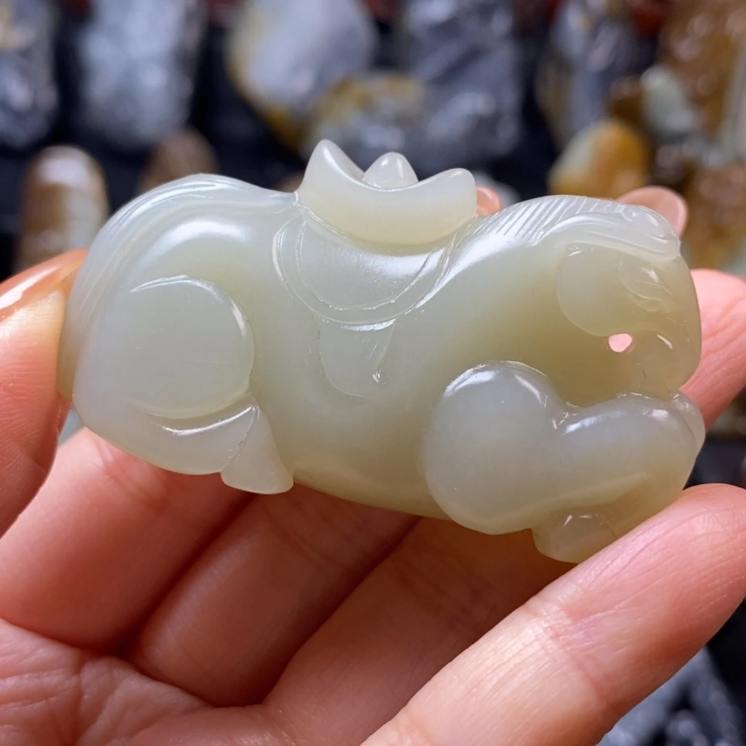 和田玉未镶嵌挂件