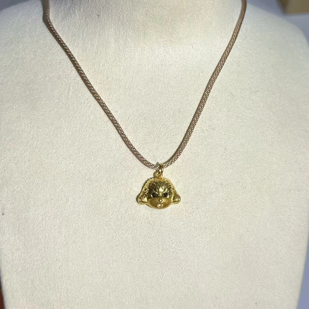 999足金狗来福旺吊坠