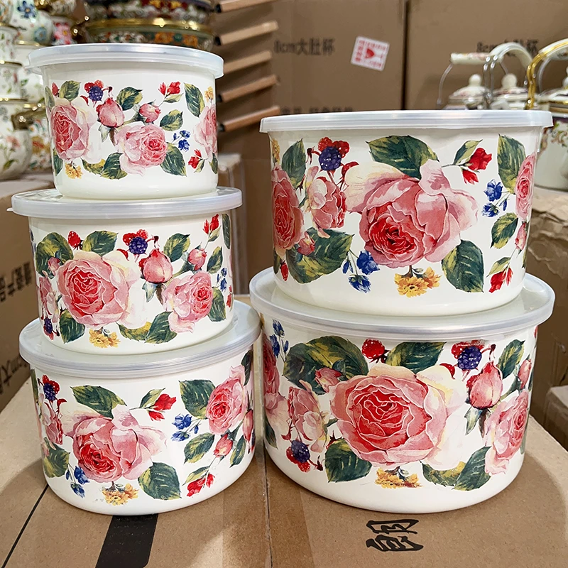 五件套10+12+14+16+18cm初夏特厚加高珐琅搪瓷蛋碗汤碗面碗沙拉碗