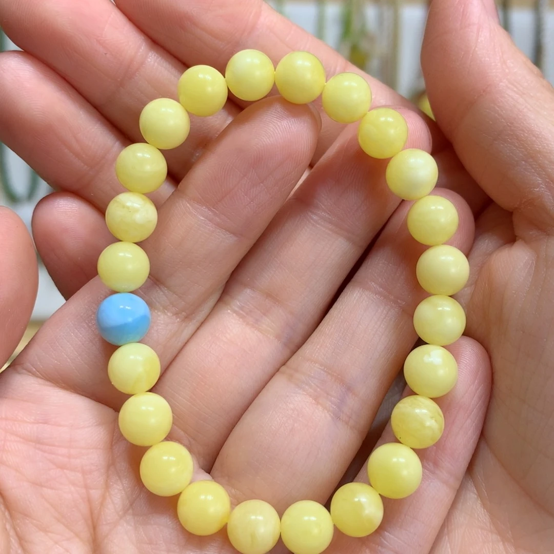 蜜蜡手链未镶嵌7.7m m