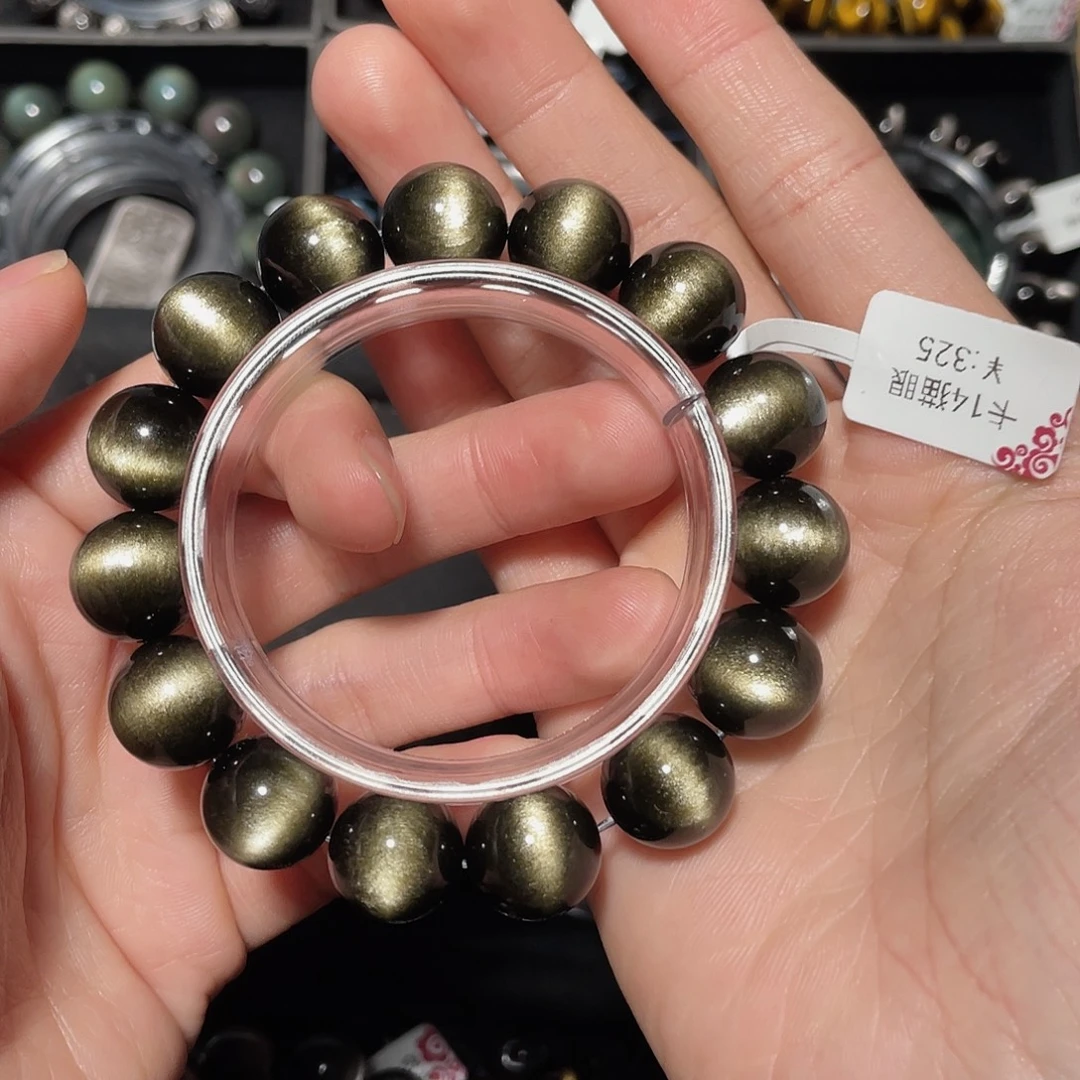 黑***杀黑曜岩未镶嵌手链