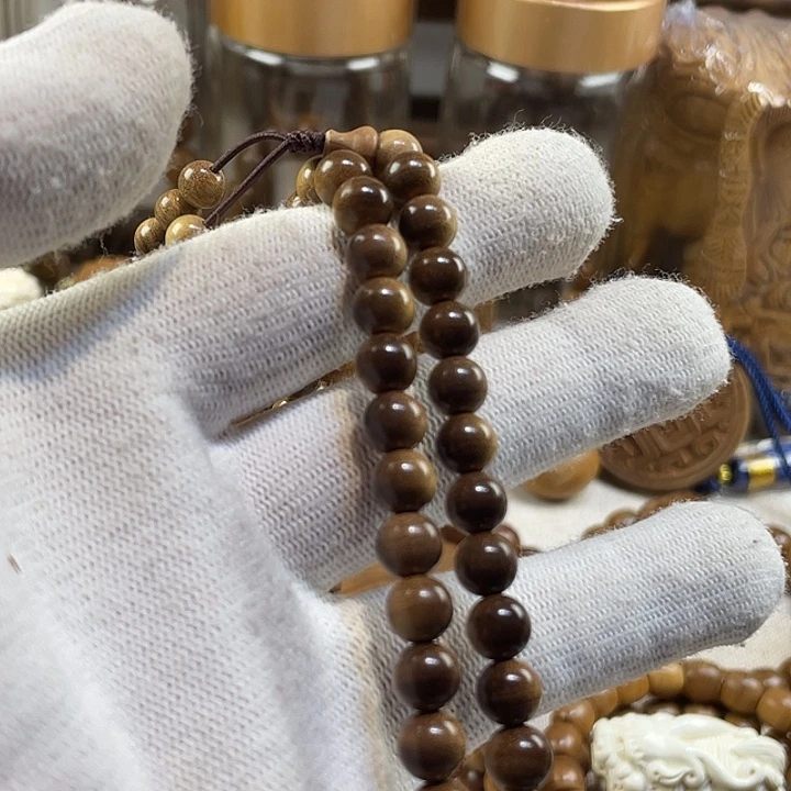 手串/手链檀香木老山檀香0.7百年料横纹黑肉精品收藏