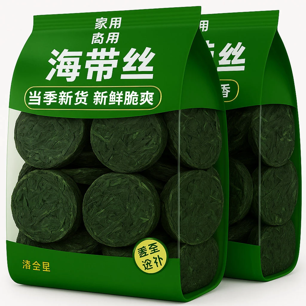 福建烘干压缩海带丝圆饼烘干海带丝干海带凉拌菜麻辣烫商用批发