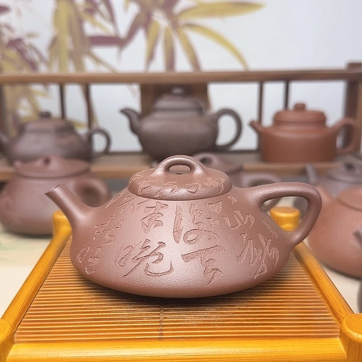 紫砂茶壶羊角山合瓢孤品浮力