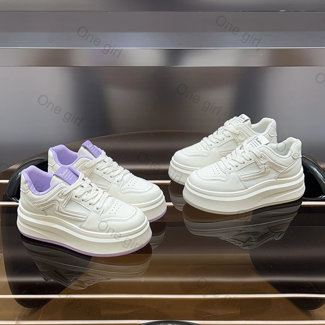 【pjc】厚底小白鞋女款2025夏季爆款板鞋韩版春秋增高鞋子运动鞋女